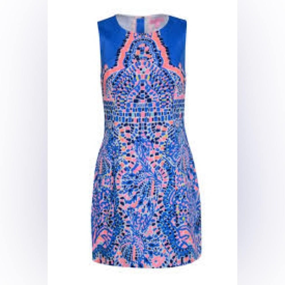 LILLY PULITZER Mila Dress Tic-Tac Tile print - NWOT